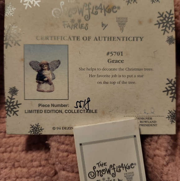 Vintage Snowflake Fairies "Grace" by Dezine - Picture 6 of 7
